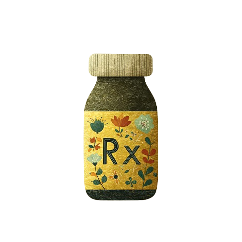 Prescription pill bottle illustration